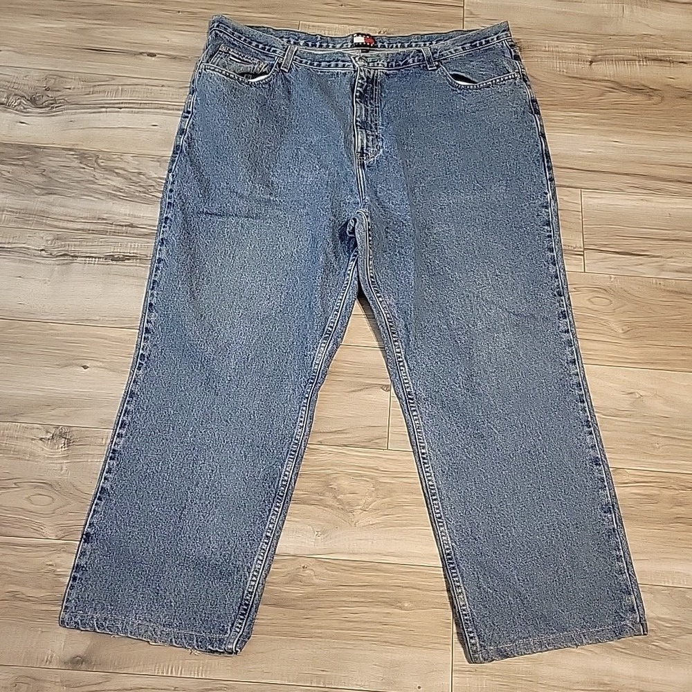 Tommy Hilfiger Jeans Vintage‎ Baggy Wide Leg Jeans Y2K Blue Denim 44x28.5